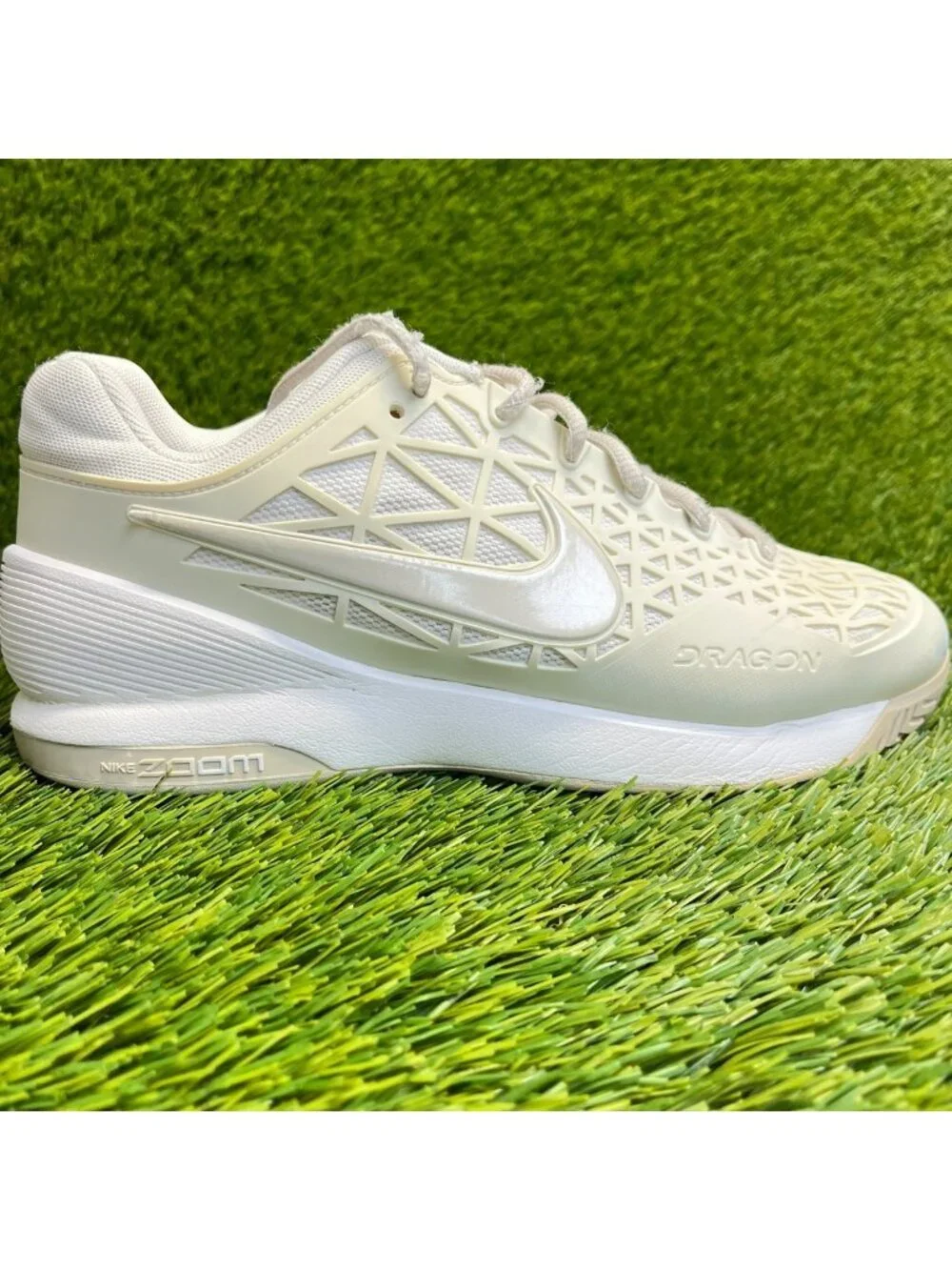 Nike Zoom Cage 2 Dragon Womens Size 7.5 Ivory Running Tennis Shoes Sneakers